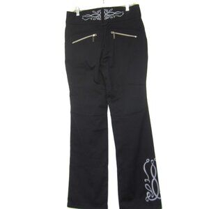 Athleta Womens Size 8T 8 Tall Black Ski Snowboard Pants Fleece Lined Fall Line
